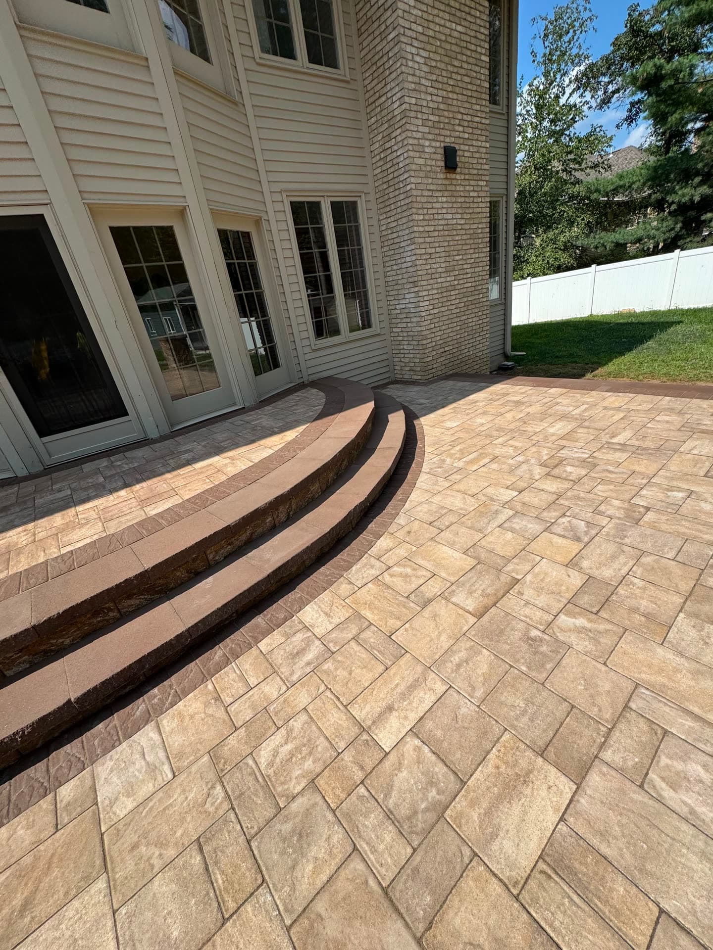 Backyard Paver Patio by JCS Construction & Landscaping in New Jersey