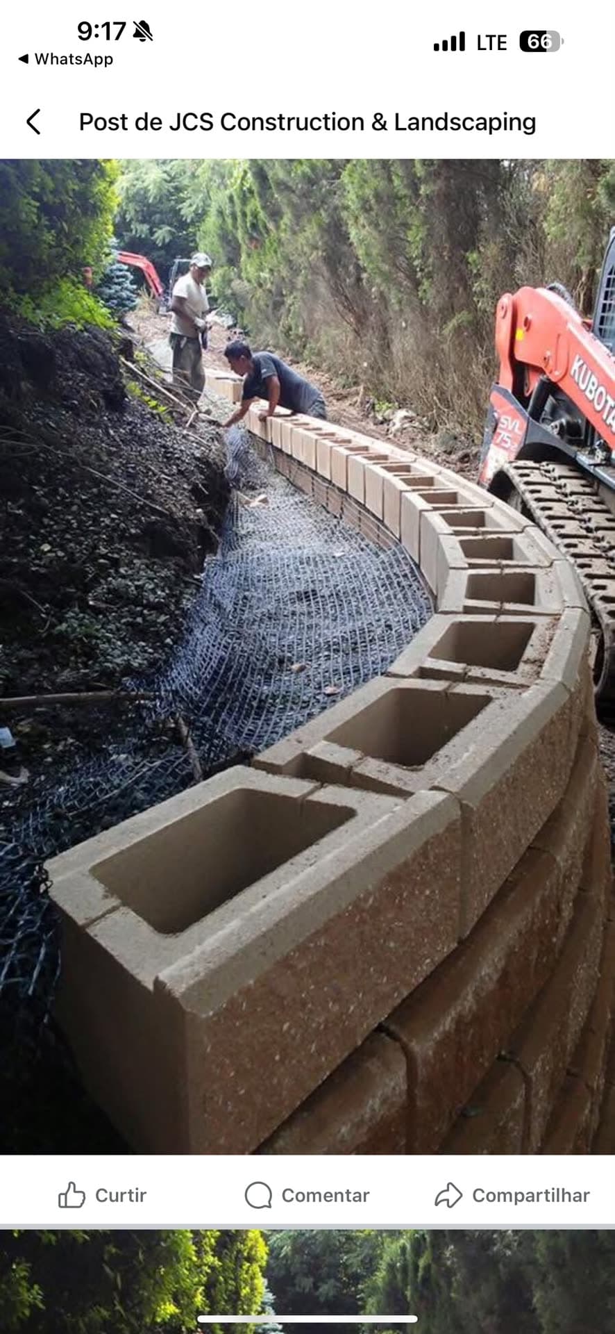 Hillside Retaining Wall by JCS Construction & Landscaping in New Jersey