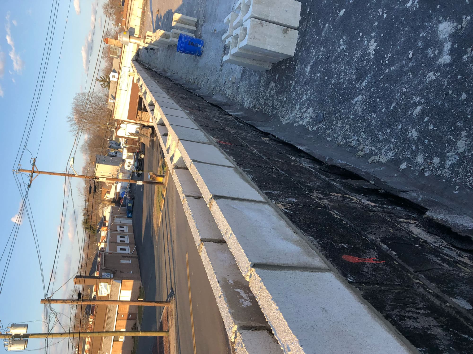 Sidewalk and curb concrete